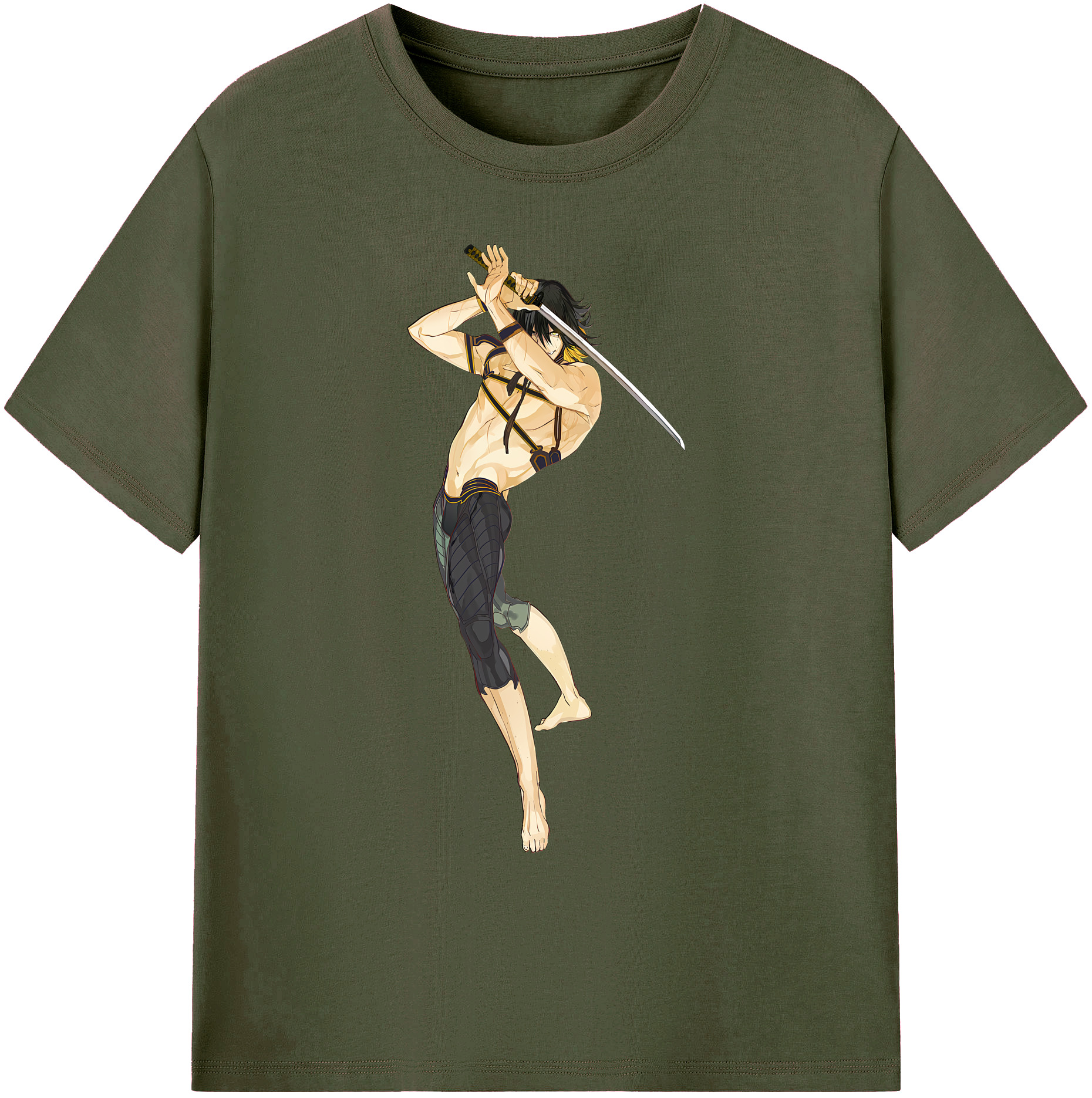 （画像用） 刀剣乱舞 Touken Ranbu 綿100％ メンズ半袖Tシャツ｜肌触りやわらか＆通気性